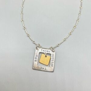 Kathy Bransfield Think Outside the Box Pendant Necklace